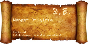 Wanger Brigitta névjegykártya